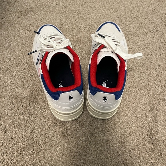 Polo Ralph Lauren White and Blue Men's Sneakers - Picture 4 of 6